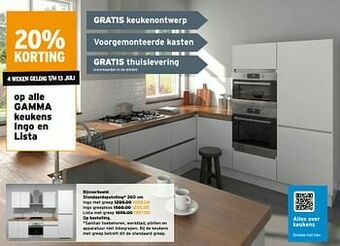GAMMA Gamma keukens standaardopstelling ingo met greep aanbieding