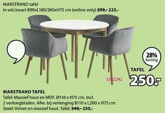 Jysk Marstrand tafel aanbieding