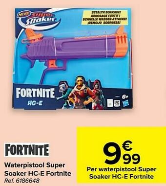 Carrefour Waterpistool super soaker hc-e fortnite aanbieding