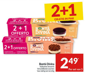 Intermarché Bonta Divina Italiaanse desserts Per set van 3 aanbieding