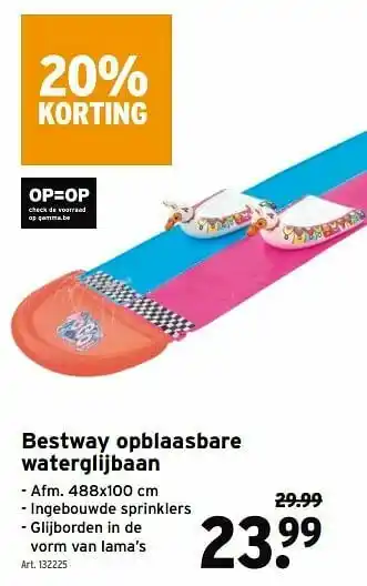 GAMMA Bestway opblaasbare waterglijbaan aanbieding