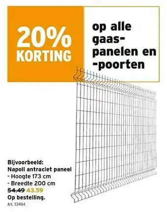 GAMMA Napoli antraciet paneel aanbieding