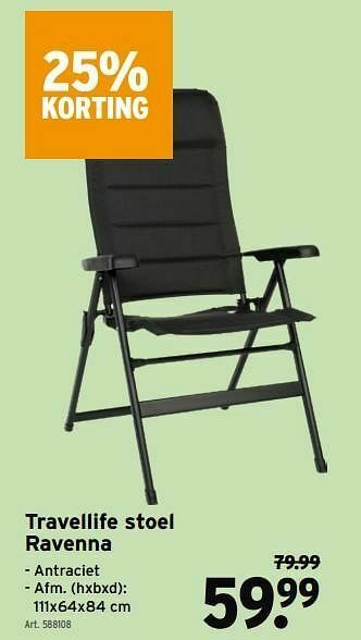 GAMMA Travellife stoel ravenna aanbieding