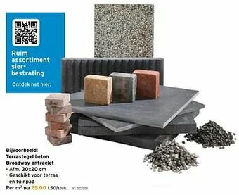 GAMMA Terrastegel beton broadway antraciet aanbieding