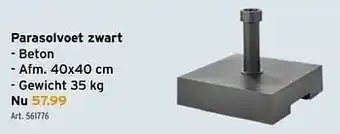 GAMMA Parasolvoet zwart aanbieding
