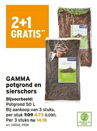 GAMMA Potgrond aanbieding