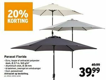 GAMMA Parasol florida aanbieding