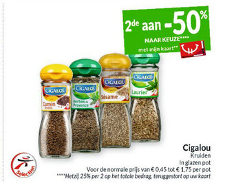 Intermarché Cigalou Kruiden In glazen pot aanbieding