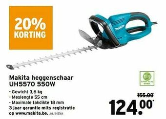GAMMA Makita heggenschaar uh5570 550w aanbieding