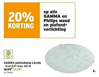 GAMMA Gamma plafondlamp laredo aanbieding