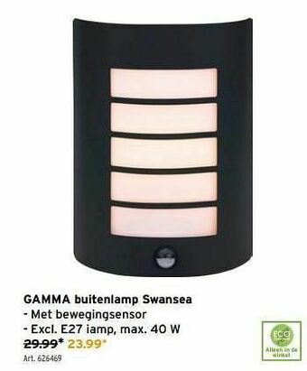 GAMMA Gamma buitenlamp swansea aanbieding