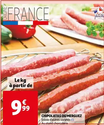 Auchan Chipolatas Ou Merguez aanbieding