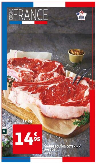 Auchan Viande Bovine : Côte Avec OS aanbieding