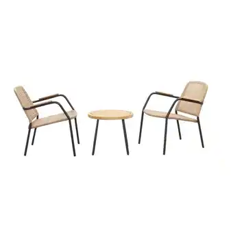 Leen Bakker Le sud balkonset gap 3-delig - naturel-/antracietkleur aanbieding