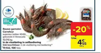Carrefour Rauwe garnalen aanbieding