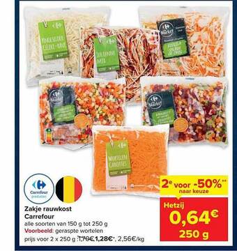 Carrefour Zakje rauwkost aanbieding