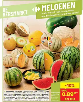 Carrefour Watermeloen met weinig pitten aanbieding