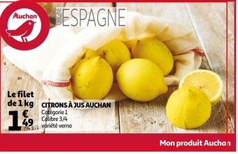 Auchan Citrons À Jus Auchan aanbieding