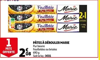 Auchan Pâtes À Dérouler Marie aanbieding