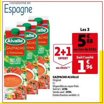Auchan Gazpacho Alvalle Original 1L aanbieding