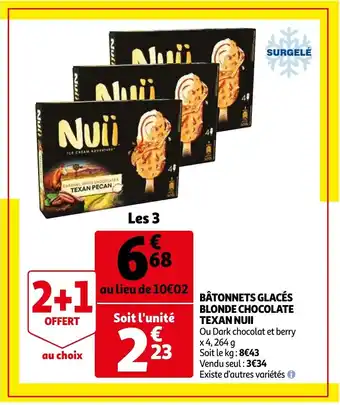 Bâtonnets Glacés Blonde Chocolate Texan Nuii