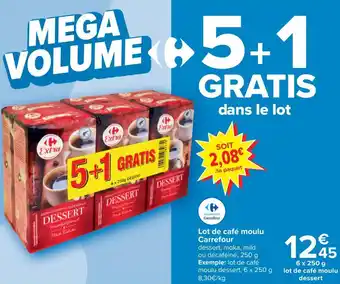 Carrefour Carrefour Lot de cafe moulu aanbieding