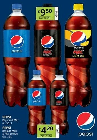 BelBev Pepsi regular + max aanbieding