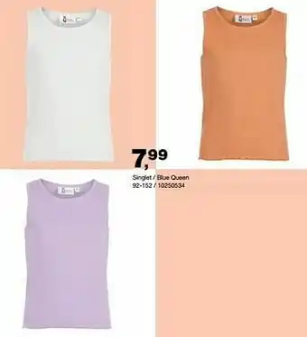 Bristol Singlet - blue queen aanbieding