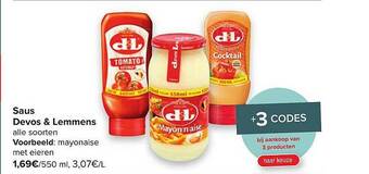 Carrefour Market Saus Devos & Lemmens aanbieding