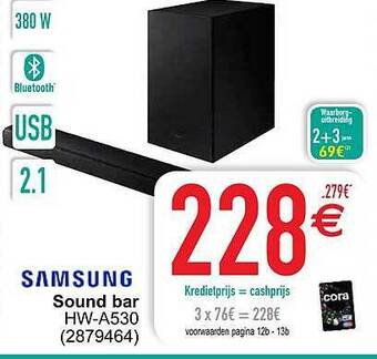 Cora Samsung Sound Bar aanbieding