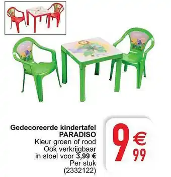 Gedecoreerde Kindertafel Paradiso