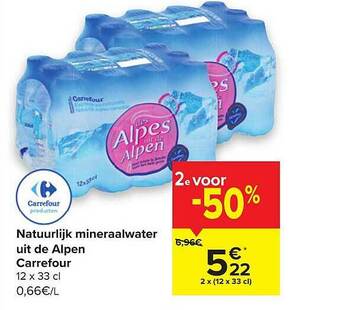 Carrefour Natuurlijk Mineraalwater Uit De Alpen Carrefour aanbieding