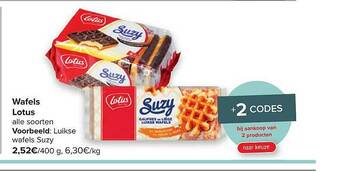 Carrefour Wafels Lotus aanbieding