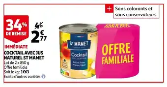 Auchan Cocktail Avecjus Naturel St Mamet aanbieding