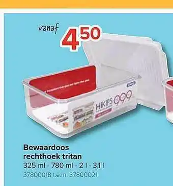 Euroshop Bewaardoos Rechthoek Tritan aanbieding