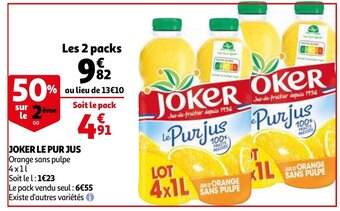 Auchan Joker Le Pur Jus aanbieding