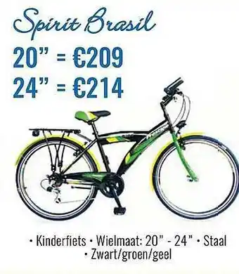 Euroshop Spirit Brasil Kinderfiets aanbieding