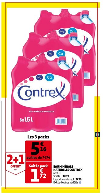 Auchan Eau Minérale Naturelle Contrex aanbieding
