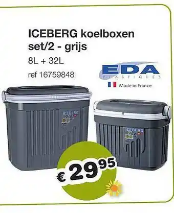 Iceberg Koelboxen Set-2 Grijs Eda