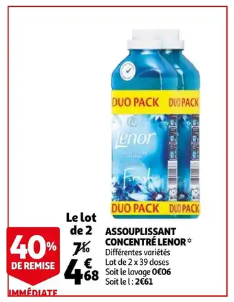 Auchan Assouplissant Concentré Lenor aanbieding