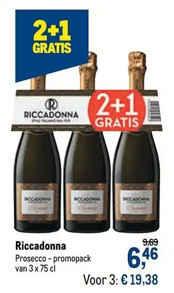 Makro Riccadonna prosecco - promopack aanbieding