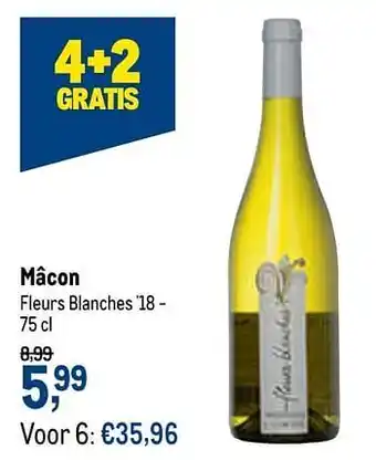Makro Mâcon fleurs blanches `18 aanbieding