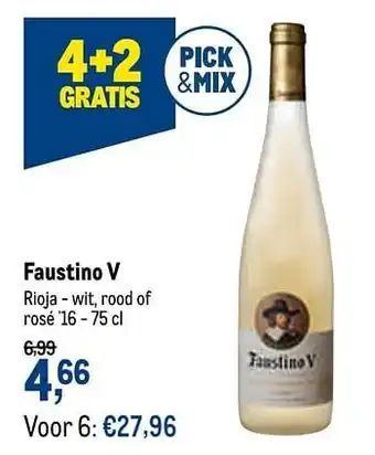 Faustino v rioja - wit, rood of rosé `16
