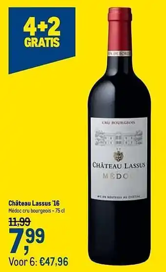 Makro Château lassus `16 médoc cru bourgeois aanbieding