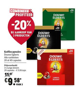 Delhaize Koffiecapsules Douwe Egberts aanbieding