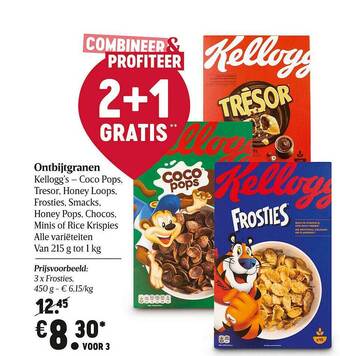 Delhaize Ontbijtgranen Kellogg's aanbieding