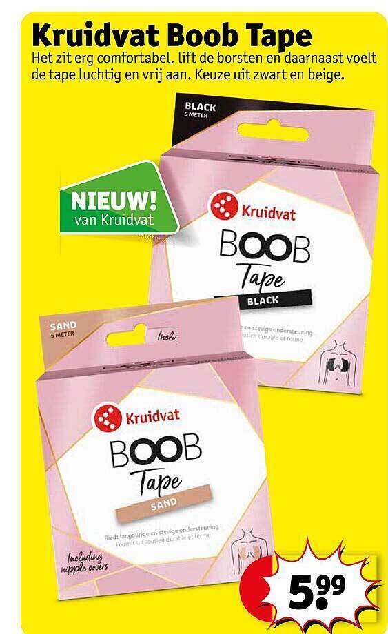 Kruidvat boob tape promotie bij Kruidvat