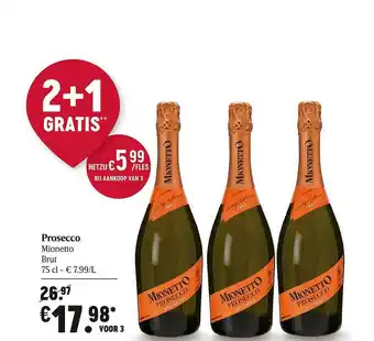 Delhaize Prosecco Mionetto aanbieding