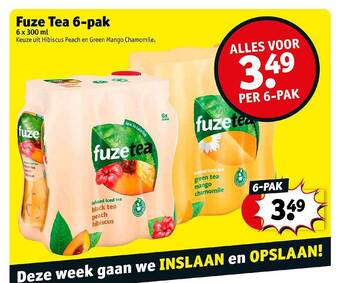 Kruidvat Fuze tea 6-pak aanbieding