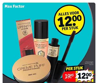 Kruidvat Max factor aanbieding